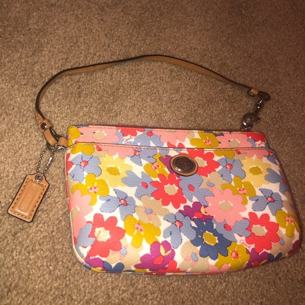 Cute floral coach wristlet